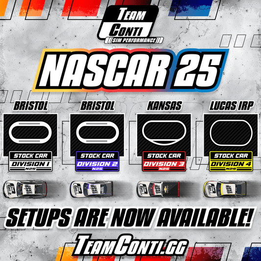 NASCAR 25 Setup Release by TCSP: Wave 9+ - Team Conti Sim Performance
