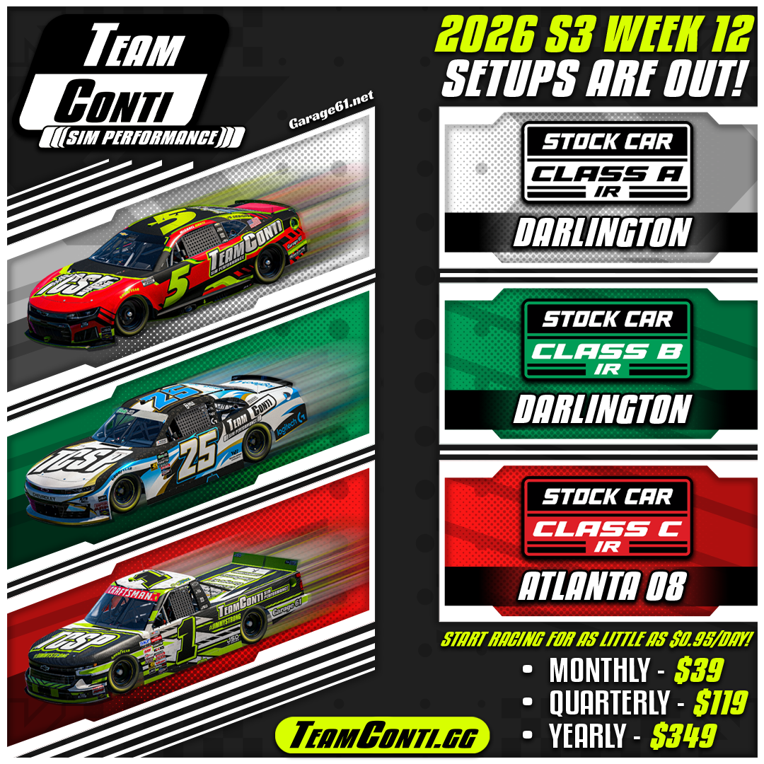 iRacing Season 3 Week 12 Setups Available: Darlington and EchoPark 2008