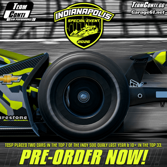 iRacing Indy 500 Setup Packs by TCSP - Pre-Orders Now Open! - Team Conti Sim Performance