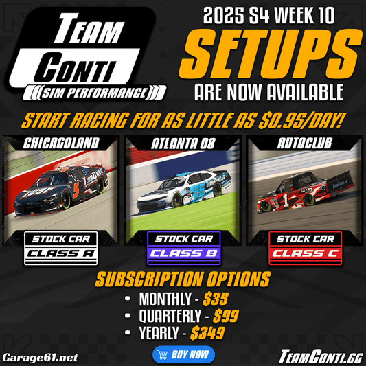 iRacing Setup Release by TCSP I Week 10 of S4 2025 - Team Conti Sim Performance