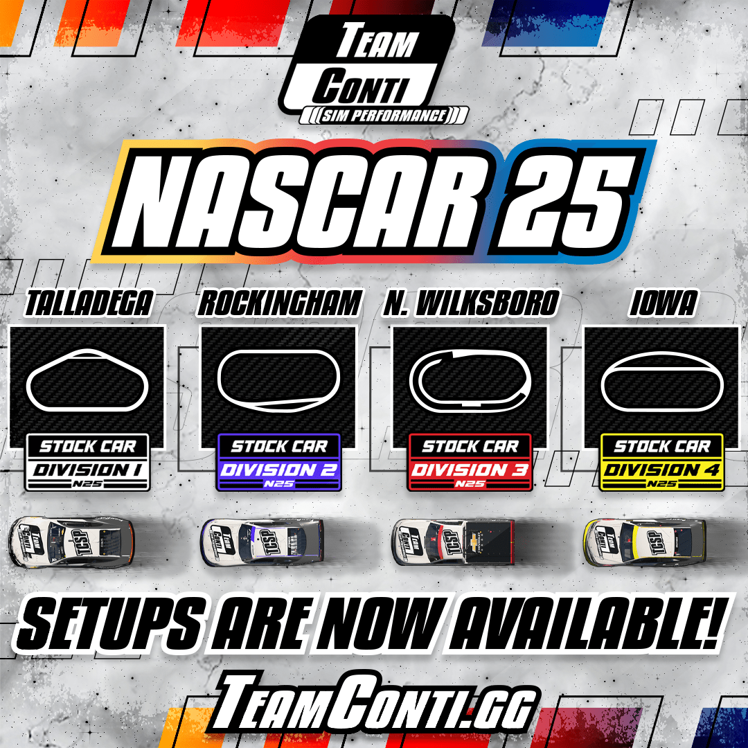 NASCAR 25 Setup Release by TCSP: Wave 10+ - Team Conti Sim Performance