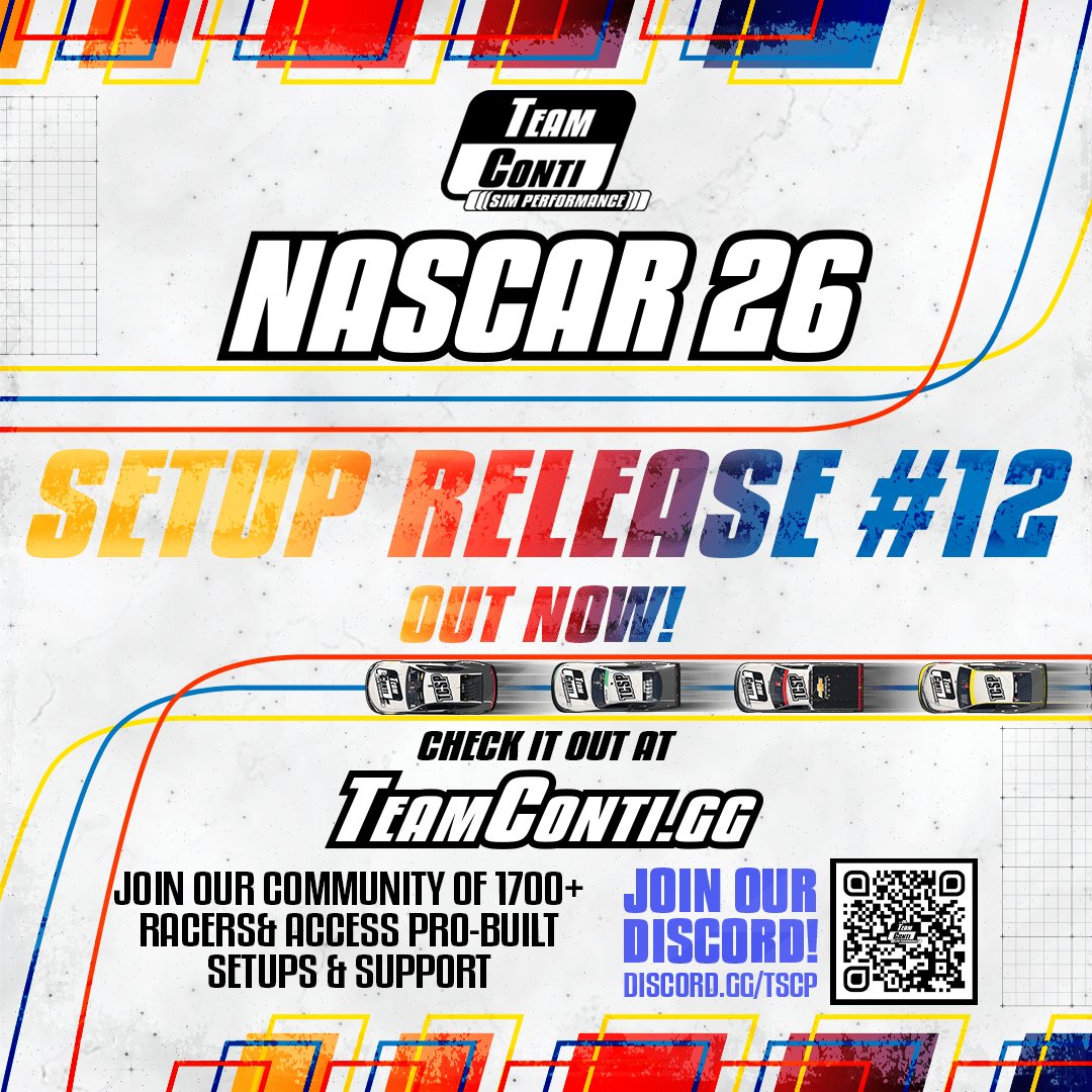 NASCAR 26 Setup Release #12 is Now Available! - Team Conti Sim Performance