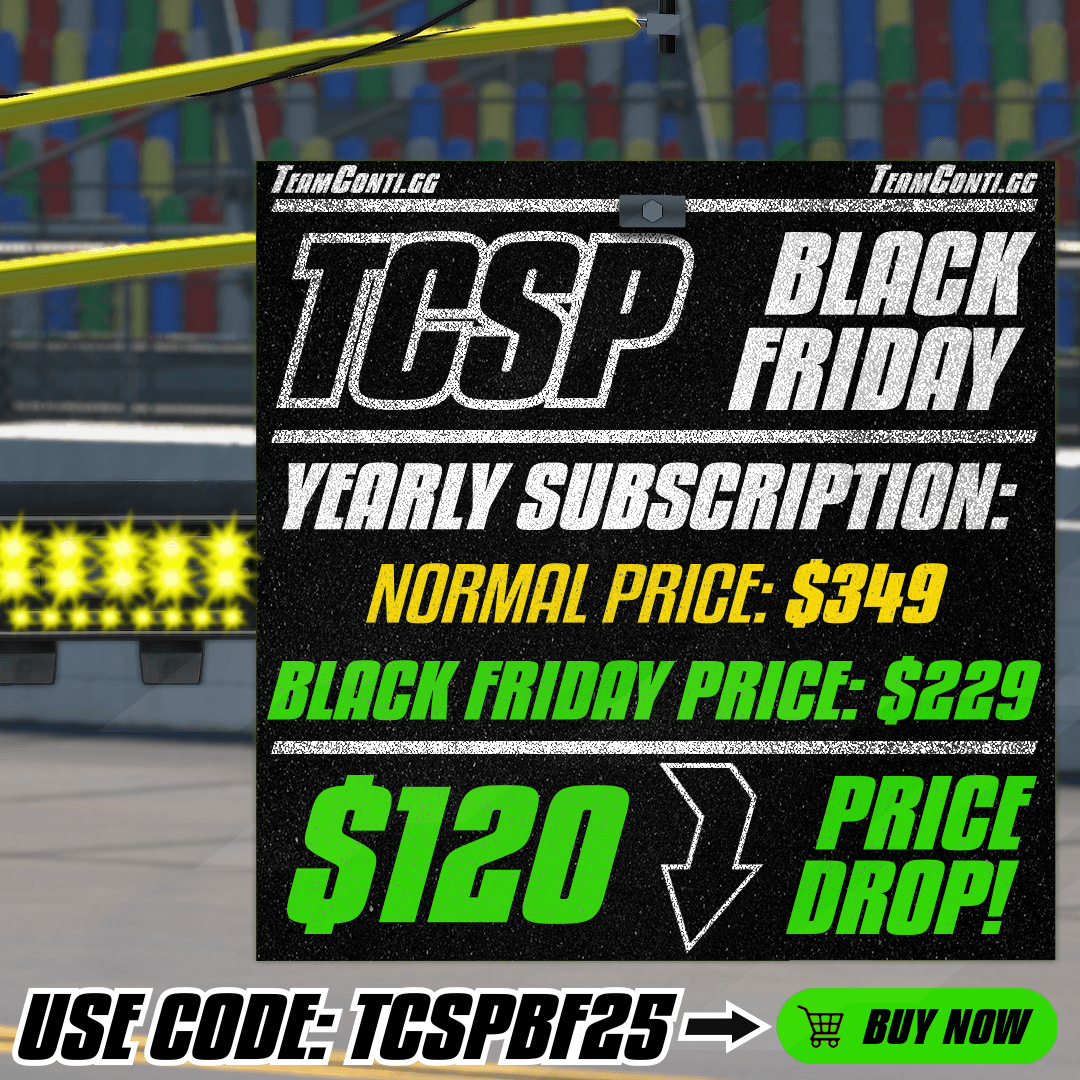Team Conti Sim Performance Black Friday Deals are Live! - Team Conti Sim Performance