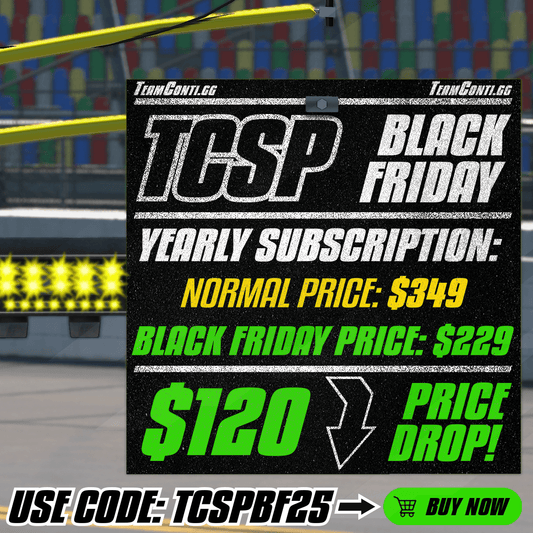 Team Conti Sim Performance Black Friday Deals are Live! - Team Conti Sim Performance