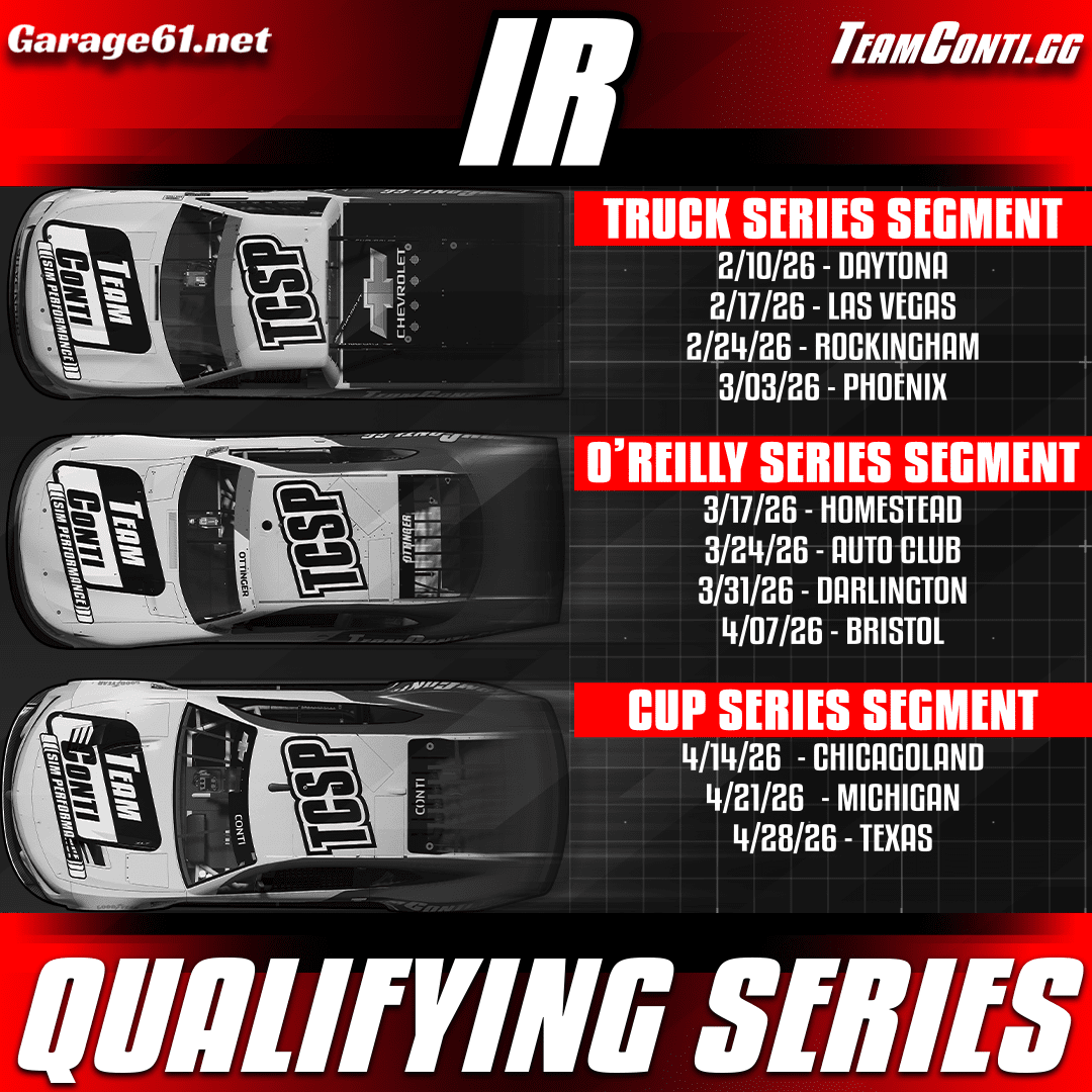 2026 eNASCAR iRacing Qualifying Series Setups & Support I Season Pass
