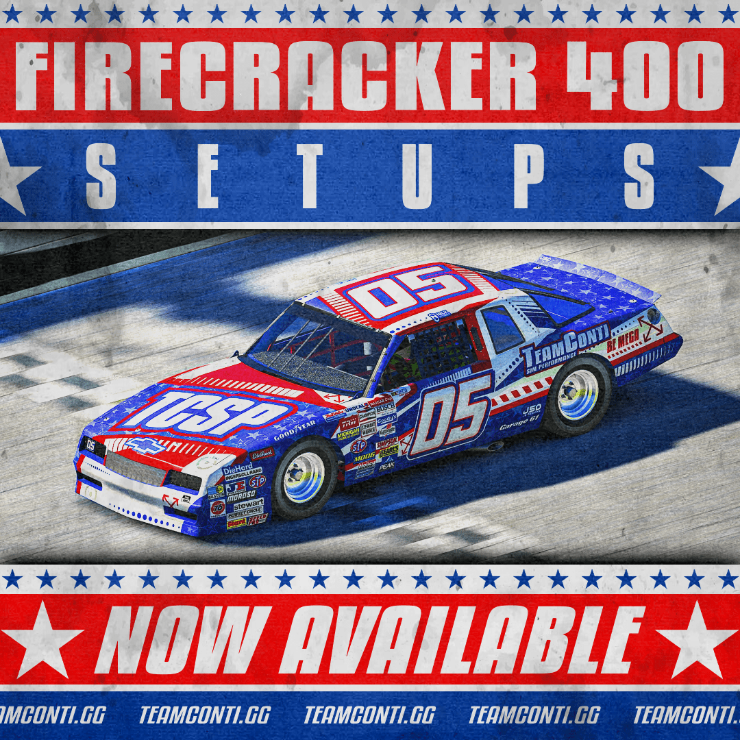 2026 iRacing Firecracker 400 Setup Packs