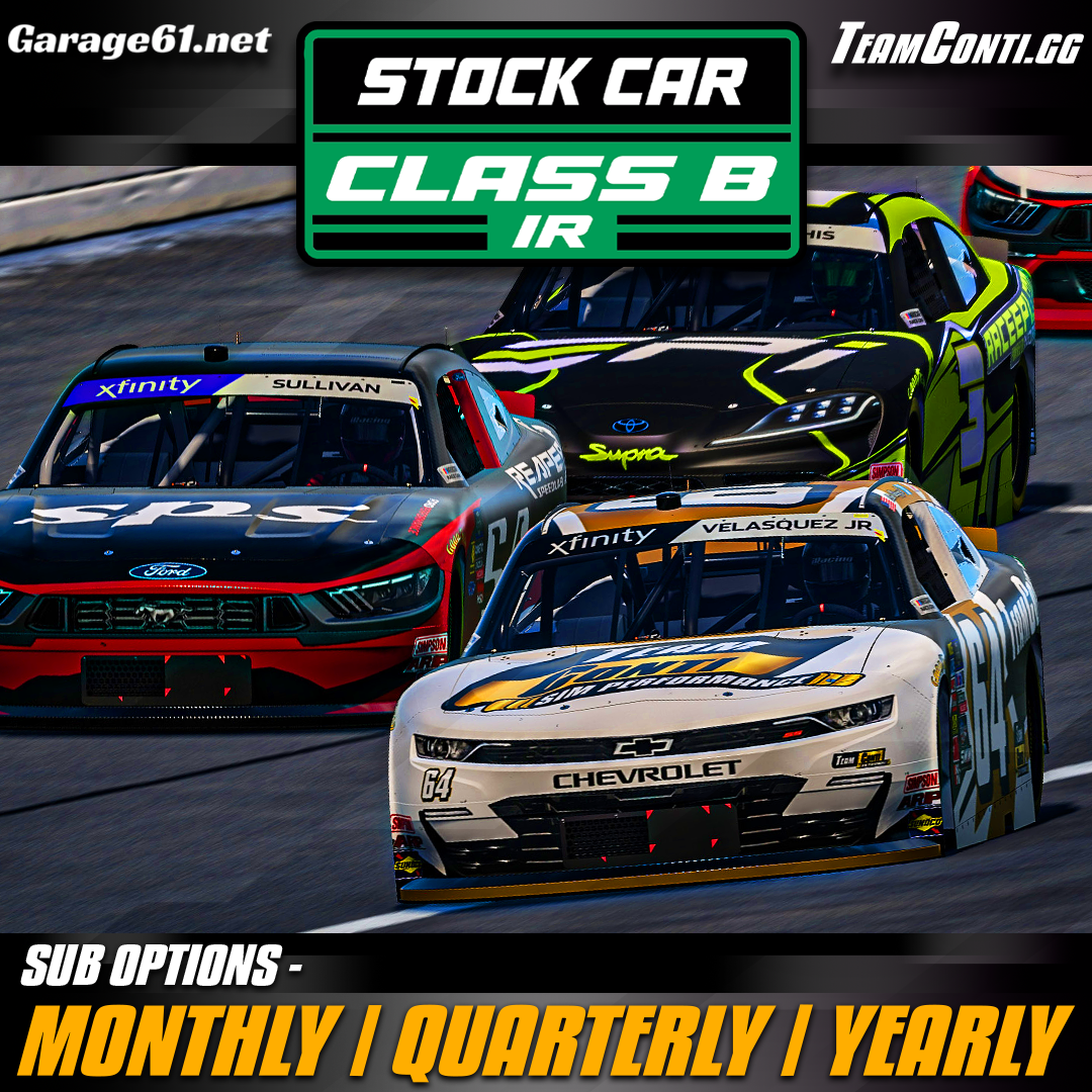 iRacing Class B (Xfinity) Setups & Data - Subscription