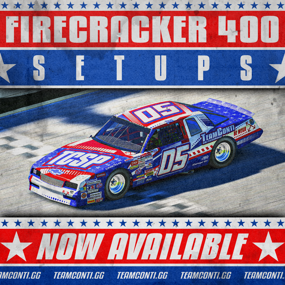 2026 iRacing Firecracker 400 Setup Packs
